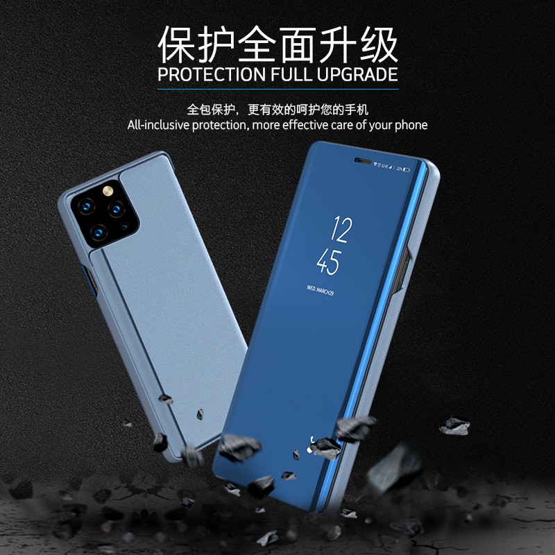 Bao Da Điện Thoại Tráng Gương Có Giá Đỡ Cho Iphone 11 Pro Max