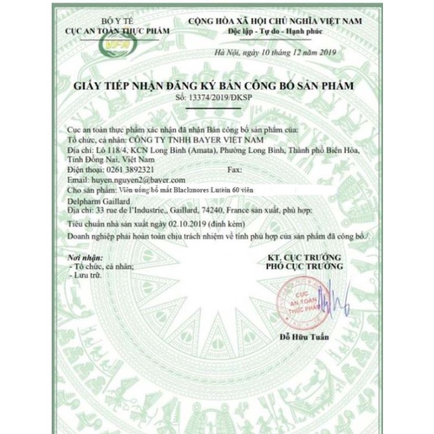 Thuốc uống bổ mắt Blackmores Lutein hộp 60 viên