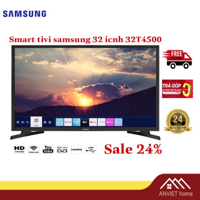 Smart Tivi Samsung 32 inch UA32T4500 Mới 2020_chính hãng_bảo hành 2 năm