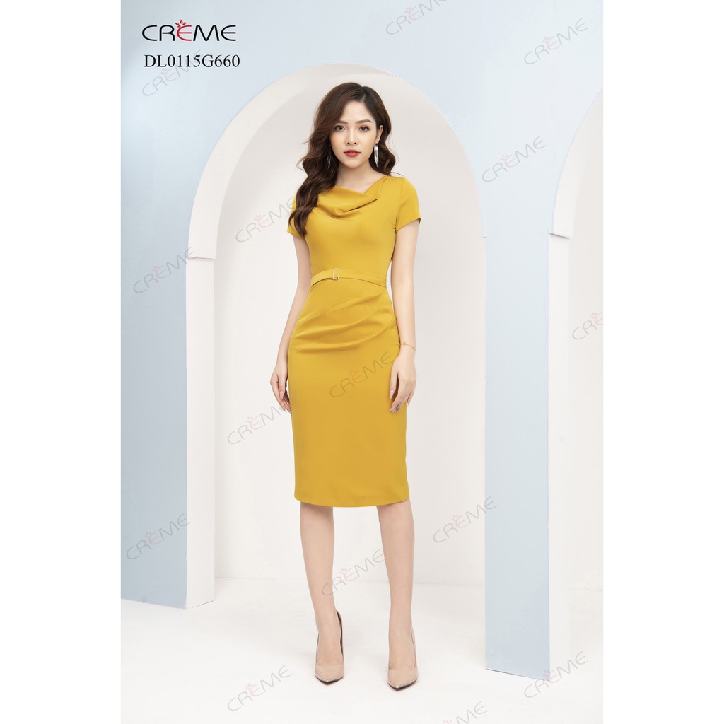 Đầm liền công sở Creme DL0115