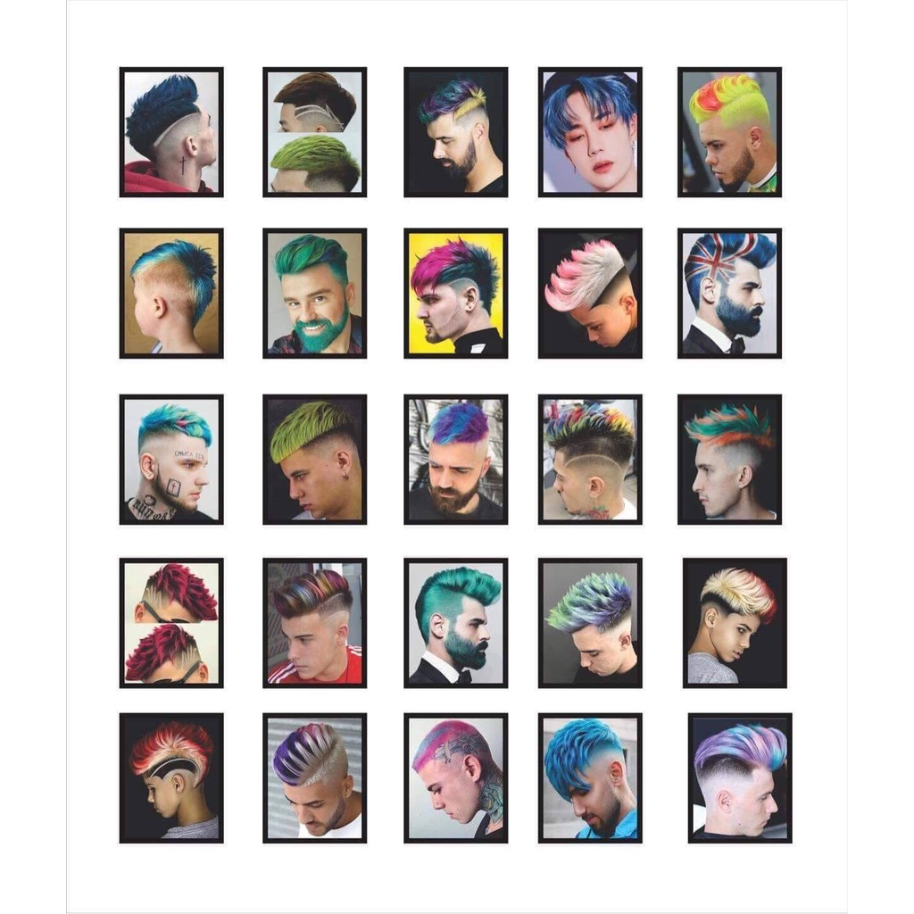 tranh tóc nam 25 tranh 20 x 25 x25