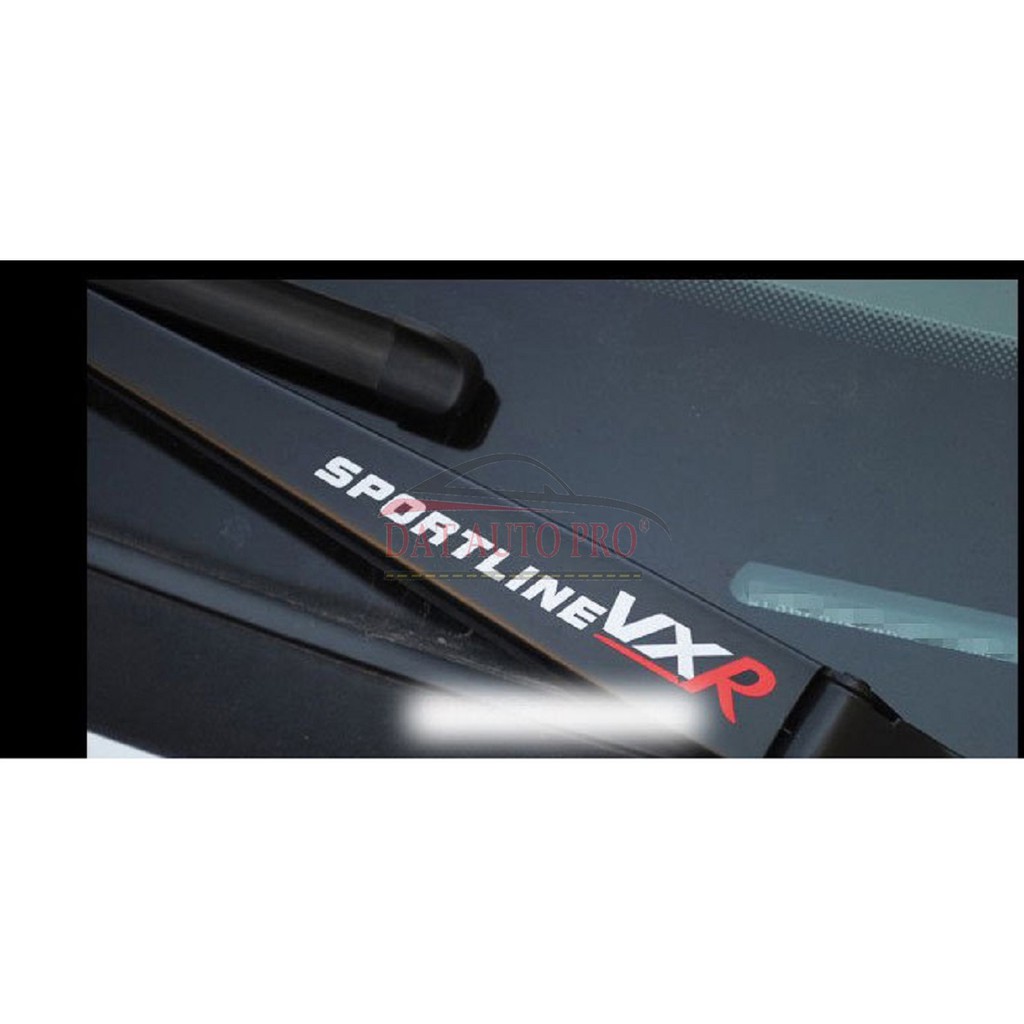 Tem VXR sport line trắng-đỏ dán gạt mưa oto.