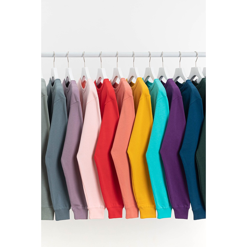 Sweater Unisex 100% Cotton 16 Màu Định Lượng 340gsm Cao Cấp - Áo Dài Tay Dầy Dặn Cho Nam Nữ Mùa Đông | BigBuy360 - bigbuy360.vn