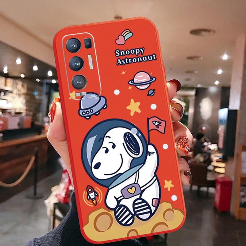 Ốp Điện Thoại Cạnh Vuông In Hình Doraemon/Phi Hành Gia Cho OPPO Reno6 Z 5G Reno 5 Pro 4 3 Reno2 Z F A95 5G A76 A96 4G