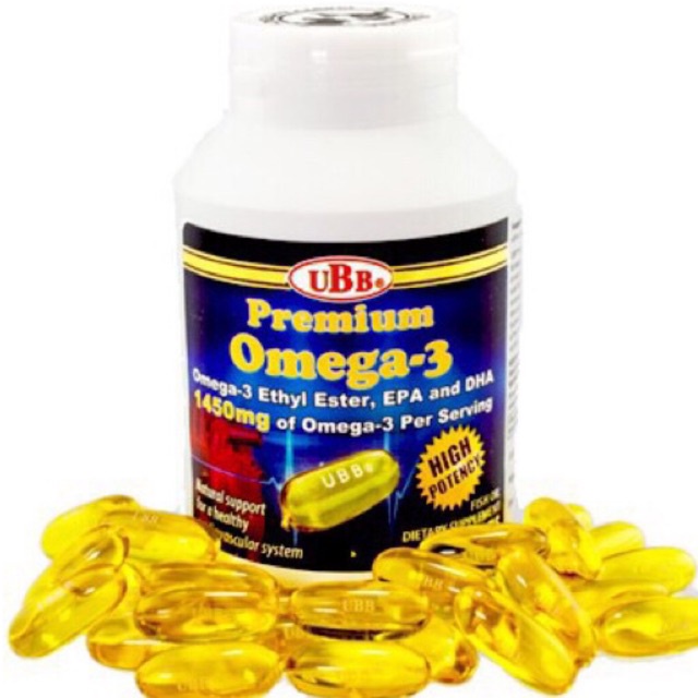 Viên uống UBB PREMIUM OMEGA 3 – Hỗ trợ giúp sáng mắt, bổ não (Hộp 60 viên) dha, omega3 (usa, mỹ)