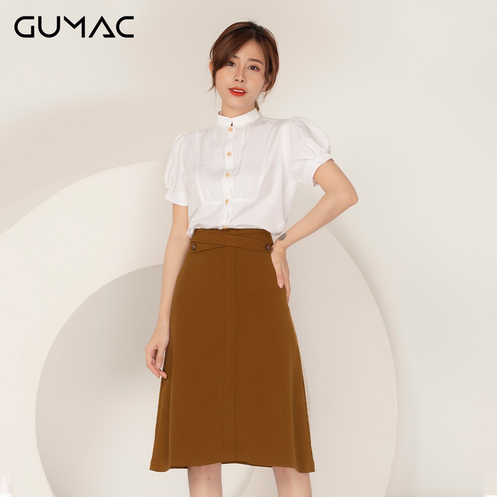 Váy đai chéo phối nút VA967 GUMAC