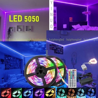 Bộ Led dây dán RGB 16 triệu màu chip led siêu sáng 5050 bọc silicon chống nước Đèn Tiktok 7 màu kết nối qua bluetooth