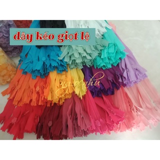 Dây kéo giọt nước 25 cm. Nhiều màu.