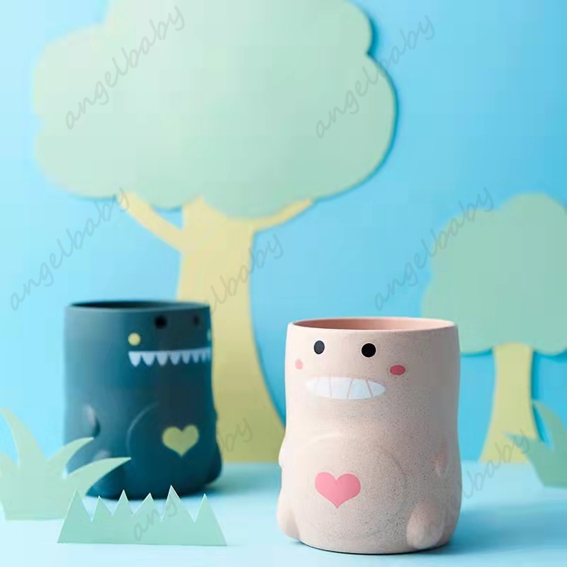 Tô Đựng Thức Ăn Chống Rơi Họa Tiết Khủng Long Hoạt Hình Cho Bé