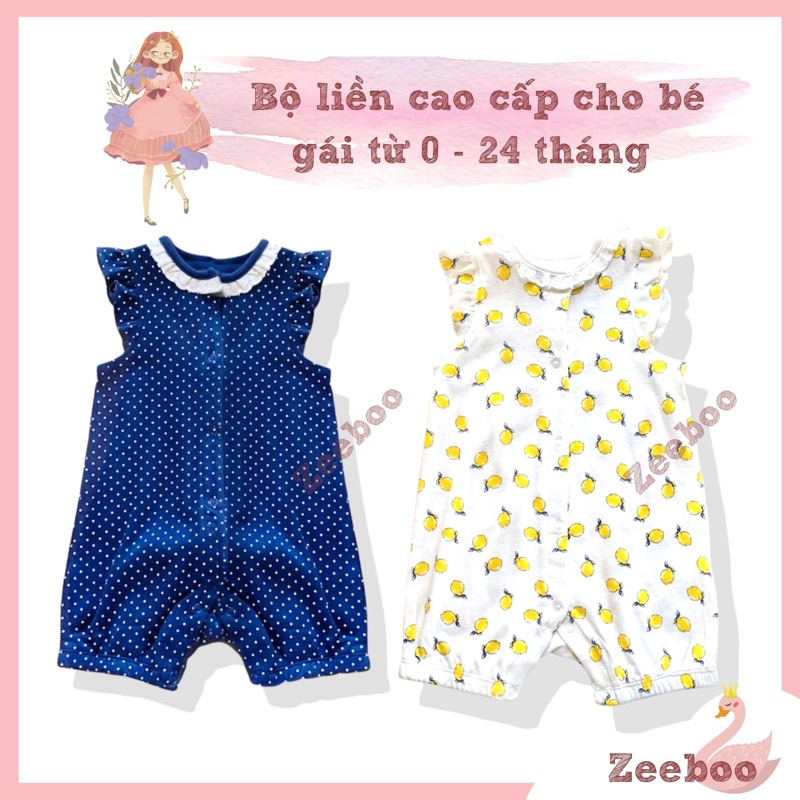 Body đùi cộc tay cotton cho bé gái từ 3 - 24 tháng, chất vải mềm mịn thấm hút mô hôi