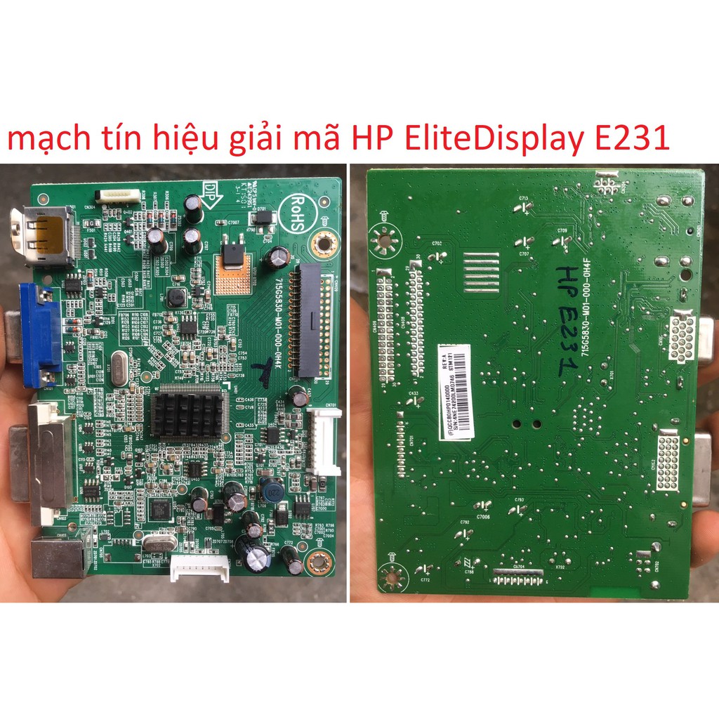 mạch tín hiệu màn hình  HP EliteDisplay E231 24" inch board signal giải mã, cpu g620