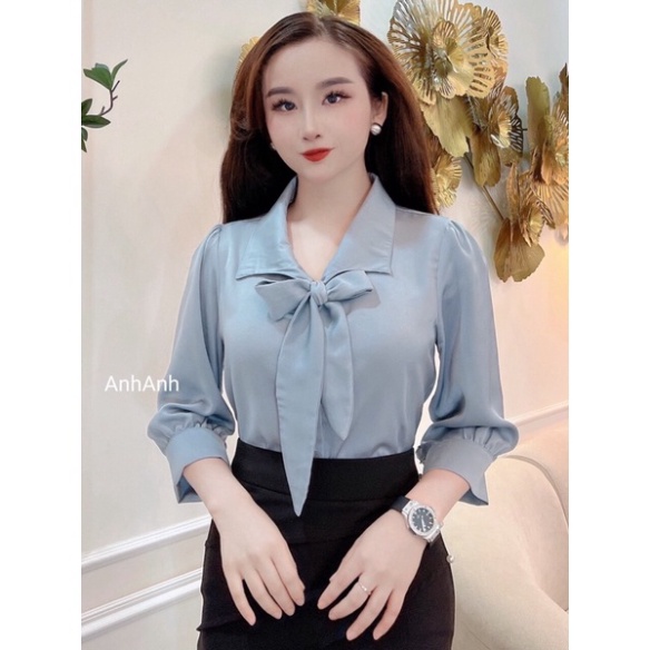 [ LOẠI 1] Áo kiểu công sở nữ tay lỡ kiểu dáng trẻ trung chất liệu áo von to cao cấp mềm mại helobaby