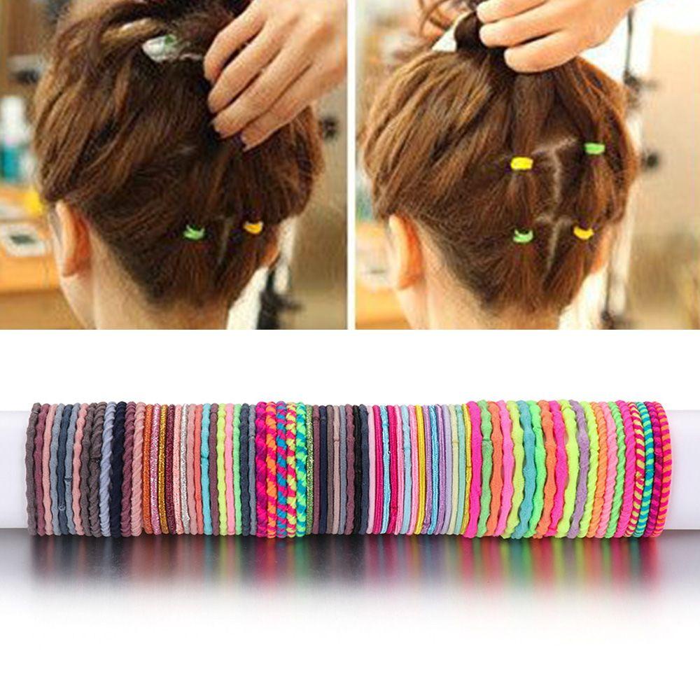 Dây Buộc Tóc Đuôi Ngựa Co Giãn Đơn Giản Cho Nữ Giá Đỡ