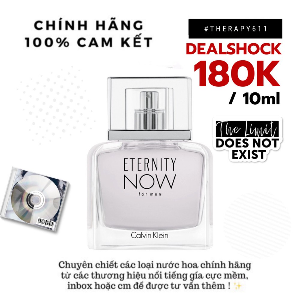 [𝗦𝗔𝗟𝗘]..::✨Nước hoa dùng thử Eternity Now - Calvin Klein 5ml/10ml/20ml✨::..