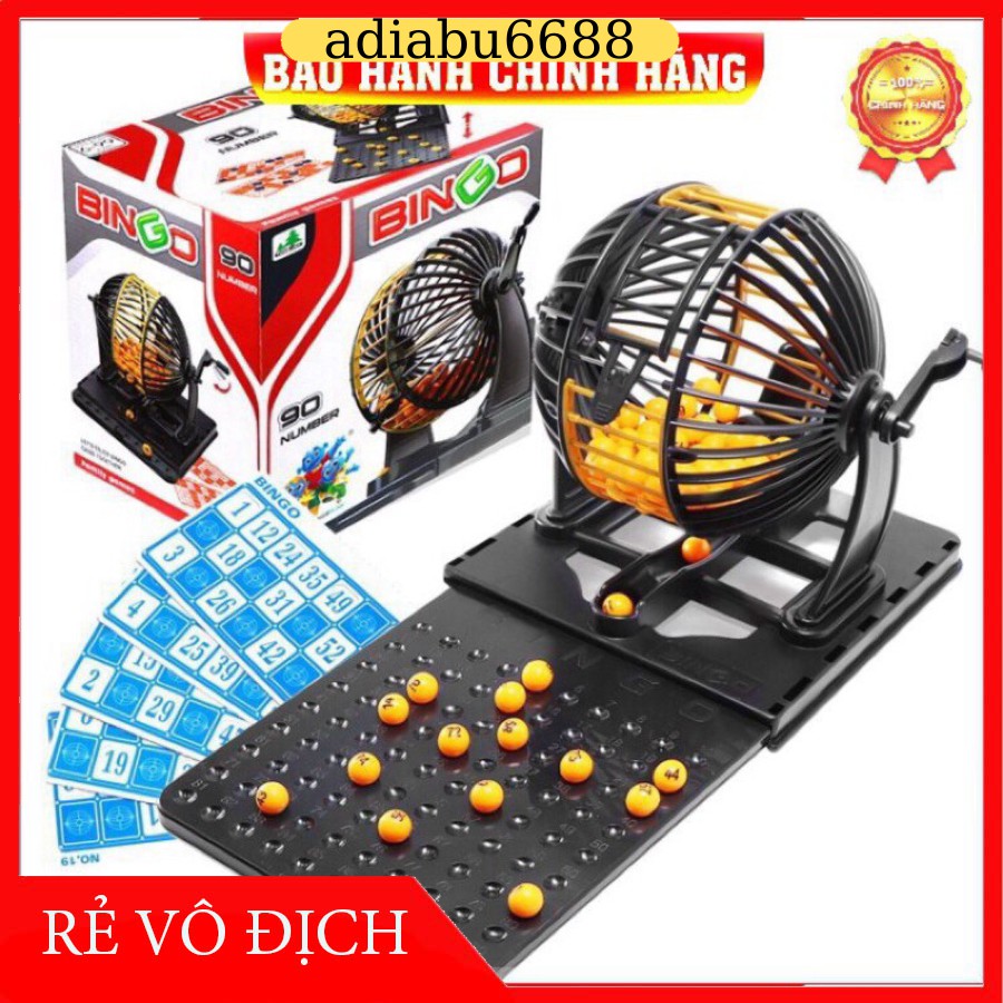 BỘ ĐỒ CHƠI LỒNG QUAY BINGO LÔTÔ 90 SỐ CỰC VUI NHỘN
