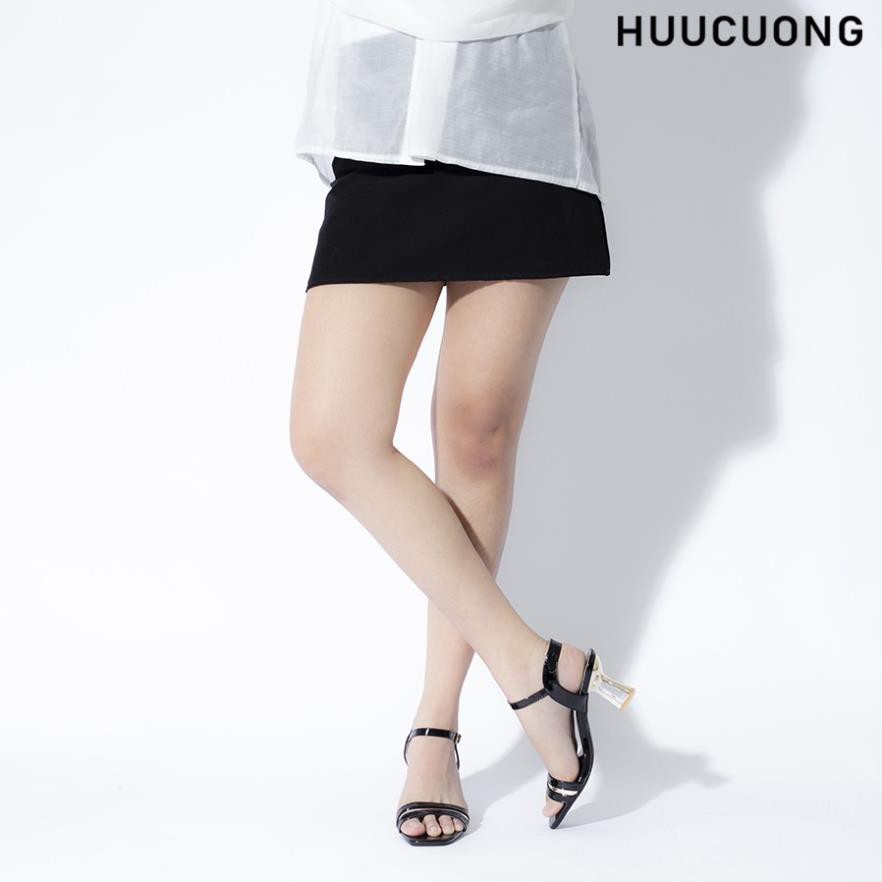 Giày Sandal Nữ Cao Gót Thời Trang HUUCUONG Phối Dây Quai Mảnh Basic Cao 7cm - CG89