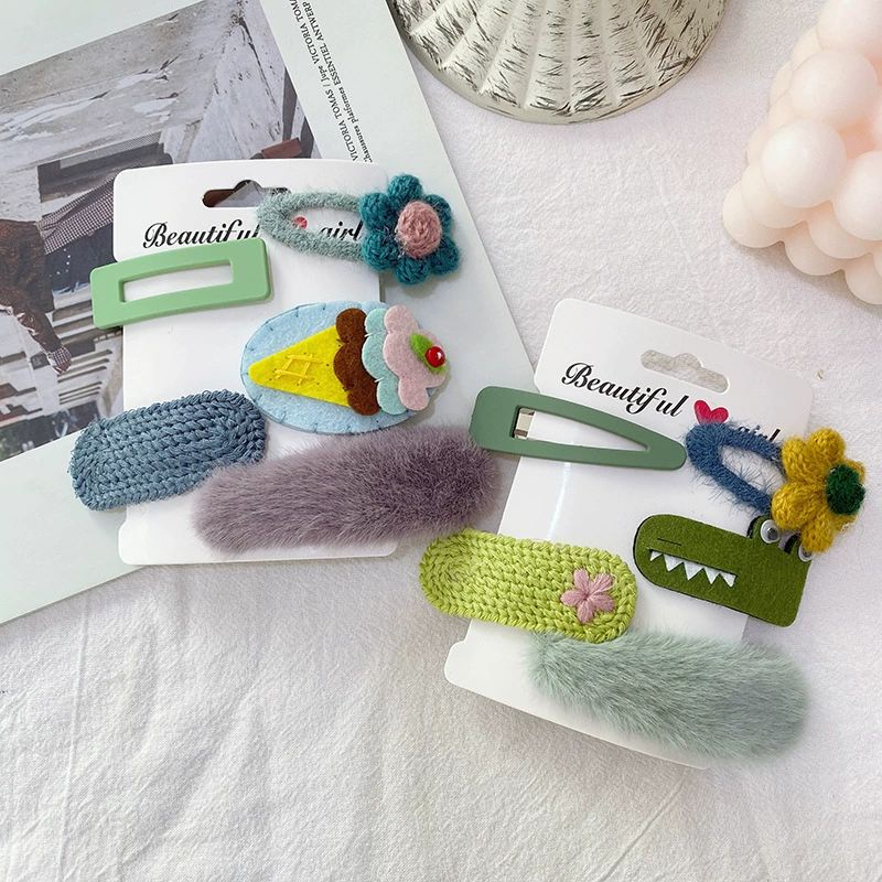 Set 5 Món Kẹp Tóc Mái Phong Cách Hàn Quốc Xinh Xắn BiTi Store