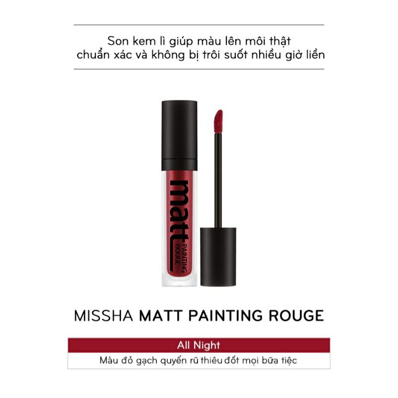 Son lì Missha - Matt Painting Rouge (MD03: All night)