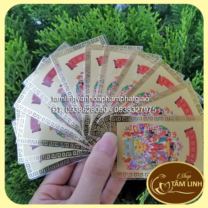 Kim bài Ngũ Lộ Thần Tài cầu tài lộc-may mắn-bình an-Mạ vàng mẫu đẹp