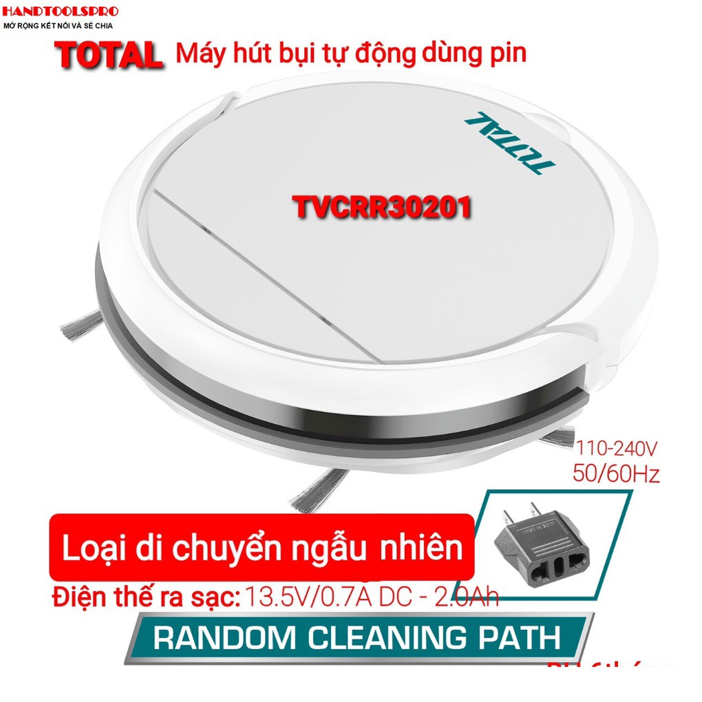 13.5V Máy hút bụi tự động di chuyển theo ngẫu nhiên Total TVCRR30201