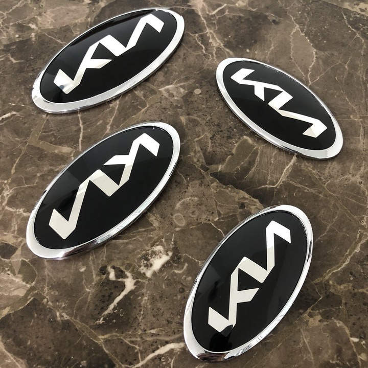 Logo biểu tượng trước và sau xe ô tô KIA - Chất liệu nhựa ABS