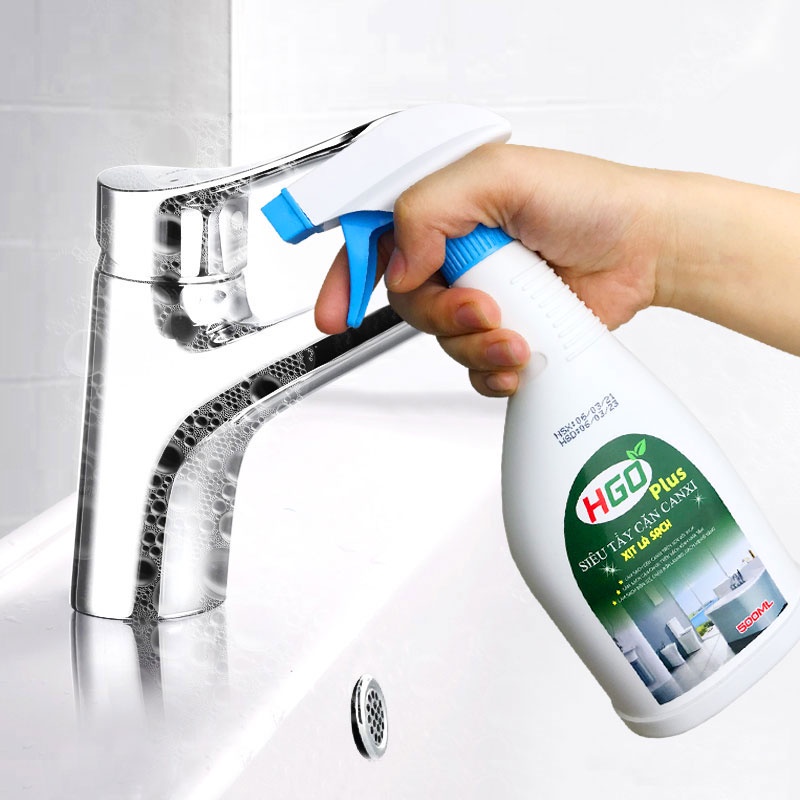 Tẩy cặn canxi nhà tắm HGO Plus an toàn, tiện lợi, hiệu quả