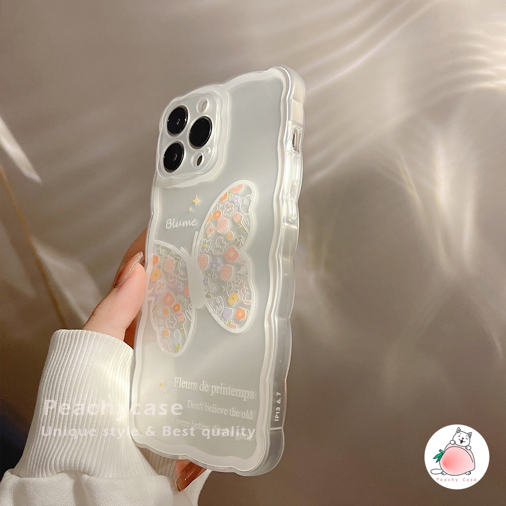 Ốp Điện Thoại TPU Mềm Bo Viền Chống Sốc Họa Tiết Hoa Bướm Thời Trang Cho iPhone 13 Mini 12 Pro Max 11 Xr Xs Max X 7 8 Plus 12Mini