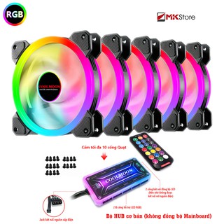 Mua Bộ 5 Quạt LED RGB Coolmoon Sunshine Dual Ring kèm HUB + điều khiển