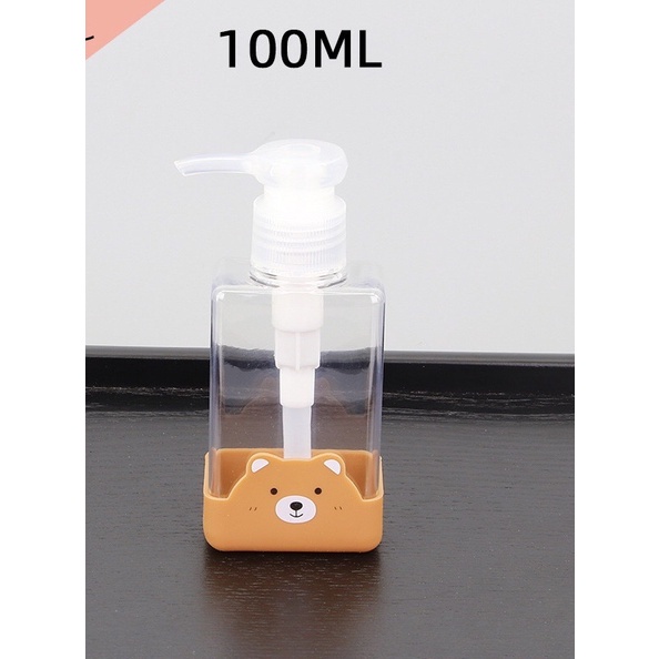 BÌNH CHIẾT MĨ PHẨM HÌNH THÚ DẠNG NHẤN VÒI  DUNG TÍCH 100ML