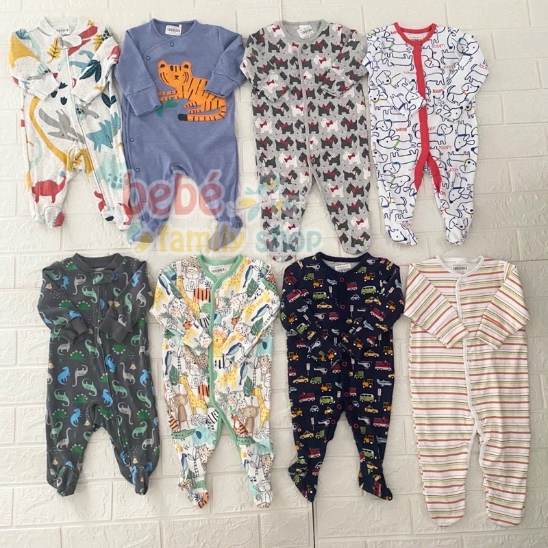 Set bộ body dài liền tất cho bé/ body dài không tất cho Bé xuất dư/ Body liền thân/ sleepsuit cho bé trai, bé gái SL