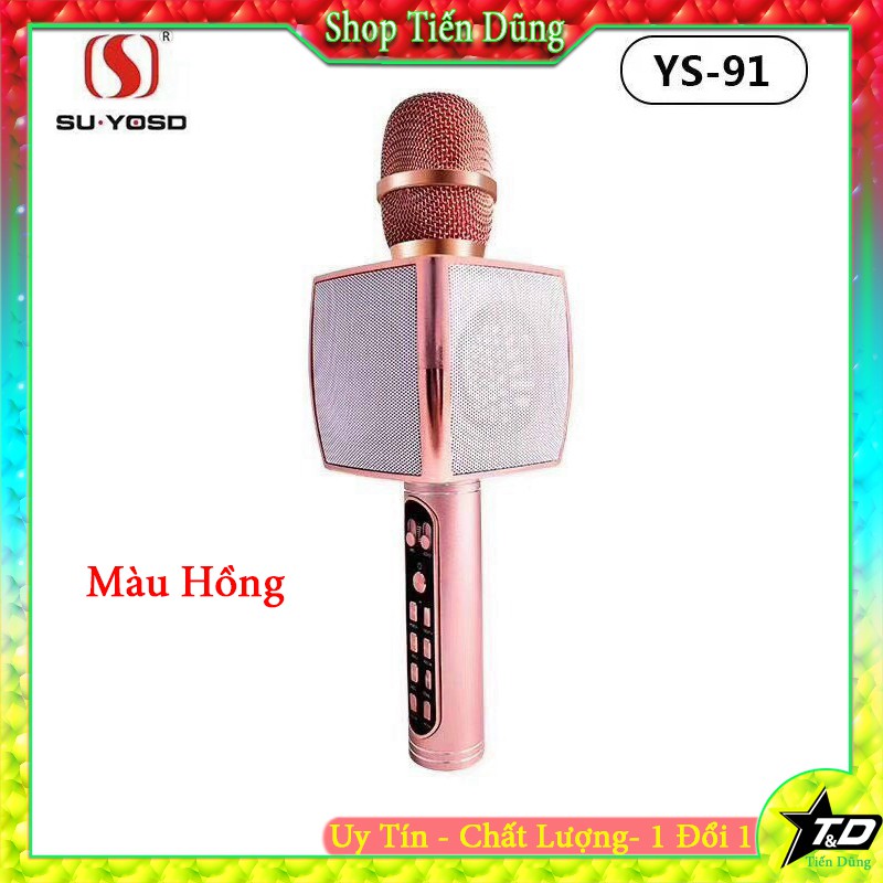 [Mã ELHACE giảm 4% đơn 300K] MIC KARAOKE YS91 KIÊM LOA TRỢ GIẢNG HÀNG CHUẨN- MICRO CẦM TAY KARAOKE