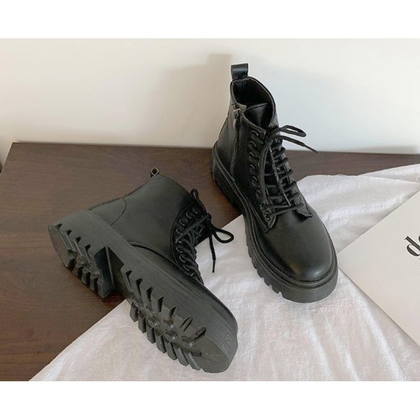 [ CÓ SẴN ] - Giày cao cổ kéo khóa buộc dây cá tính Ulzang cực xinh | BigBuy360 - bigbuy360.vn