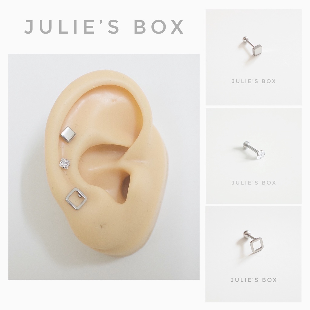 [COMBO] Tiết Kiệm 10-15K Khuyên Tai Set Bông Tai Titan Unisex Không Đen Không Ngứa Không Gỉ Sét Không Dị Ứng Titan