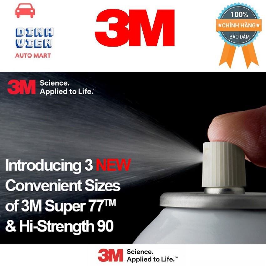 3M Hi Strength 90  dùng để dán ván ép, gỗ, kim loại, xốp, bê tông, các loại nhựa.