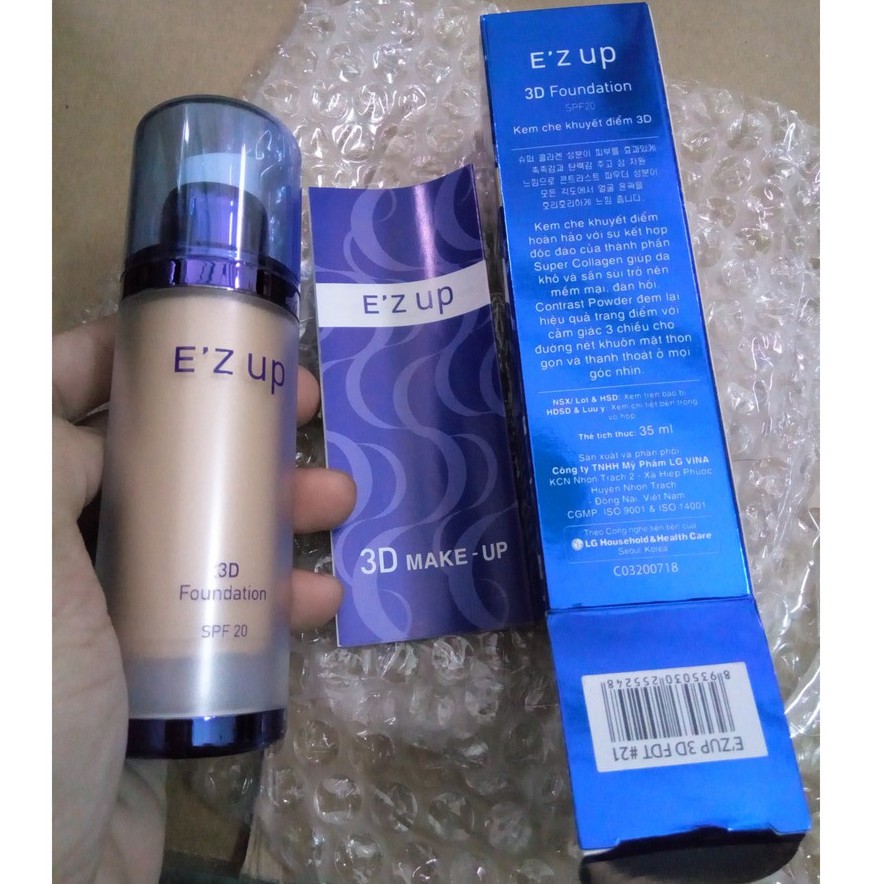 [Chính Hãng] Che Khuyết Điểm hoàn hảo E'Zup 3D Foundation # 21