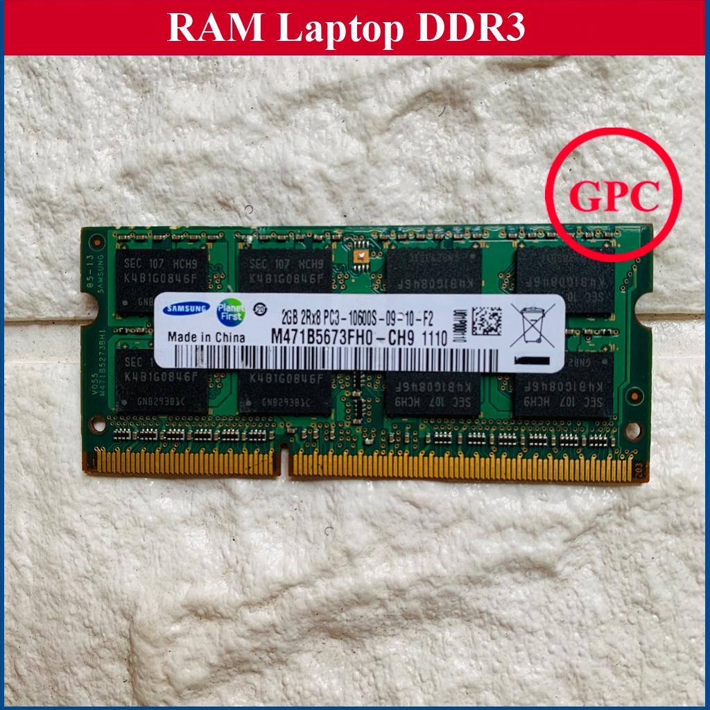 💥 RAM Laptop 2G DDR3 cũ tháo máy Bus 1333 / Bus 1600 / Bus 1066 MHz (Ram Laptop PC3-2G) (FREE SHIP ĐƠN TỪ 50K)