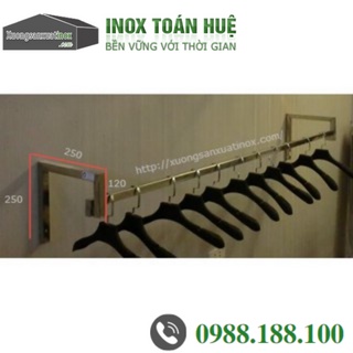 Giàn phơi inox gắn tường cho shop