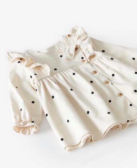 Đầm babydoll chấm bi bé gái zara auth vợt sale