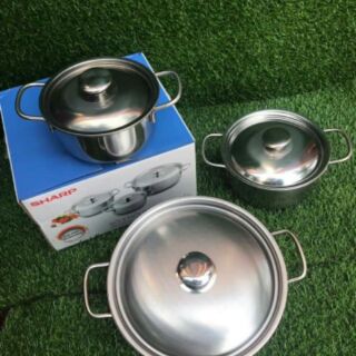 Bộ 3 nồi inox