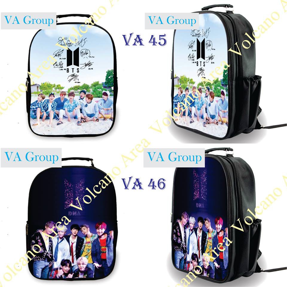 [BTS] Balo Size A (mẫu 45 - 58) - in theo yêu cầu Kpop (RM, Jin, Suga, J-Hope, Jimin, V, Jungkook)