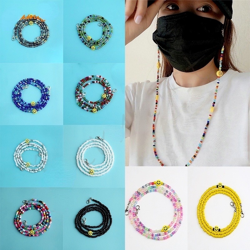 Dây Đeo Khẩu Trang Màu Sắc Mặt Cười Trang Han Quôc Cho Nữ