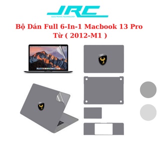 Dán Macbook 13 Pro Từ (2012 Đến M1), Bộ Dán 3M [ 6-in-1 ] Full Body Chính Hãng JRC - Bảo Hành 12 Tháng