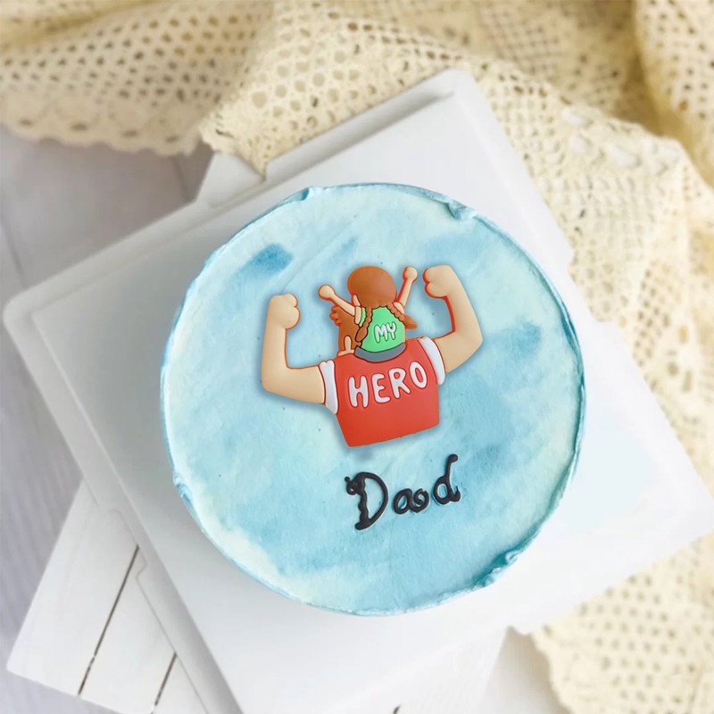 [Spot] Mô hình trang trí bánh kem ngày của cha và con cái chất lượng cao