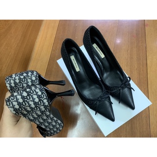 giầy 7cm mũi nhọn, gót chống xước