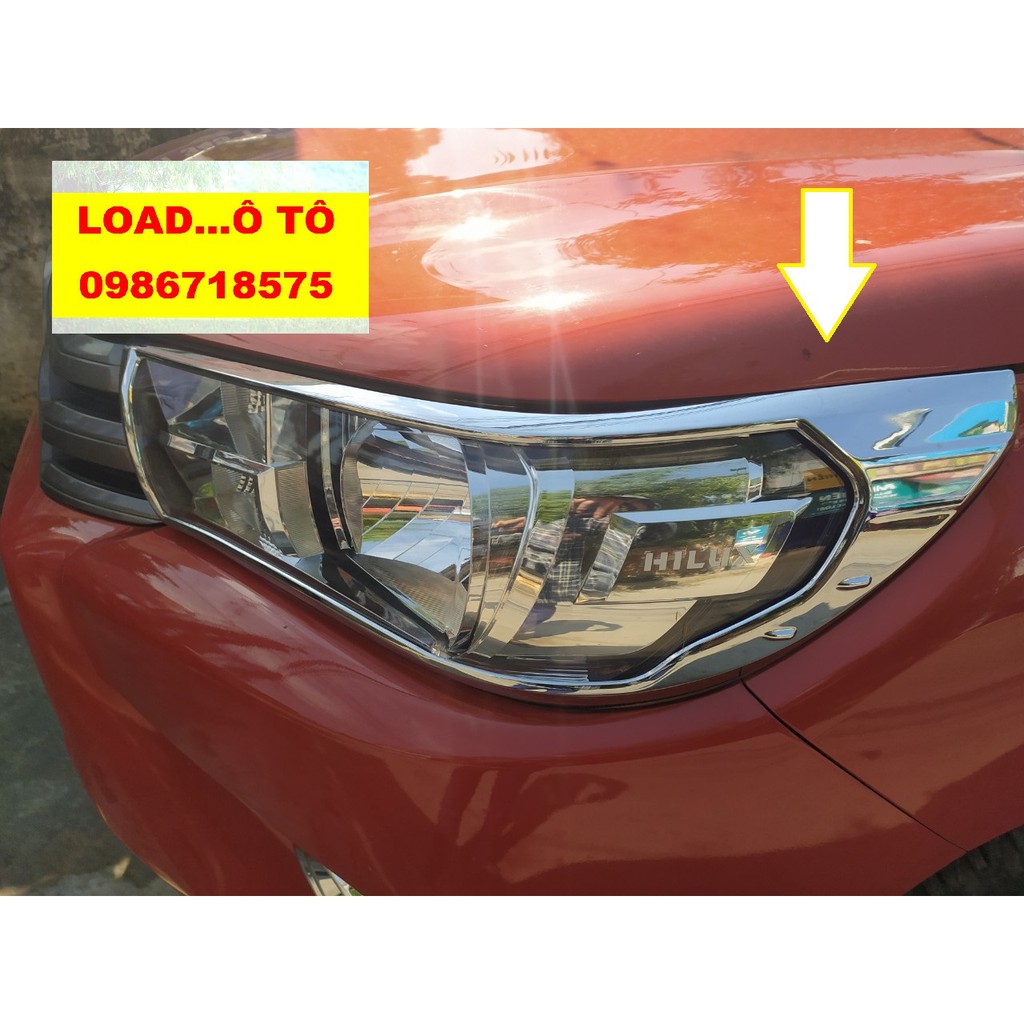 Bộ Ốp Đèn Pha và Hậu Toyota Hilux 2022-2018 Mạ Crom Sáng Bóng