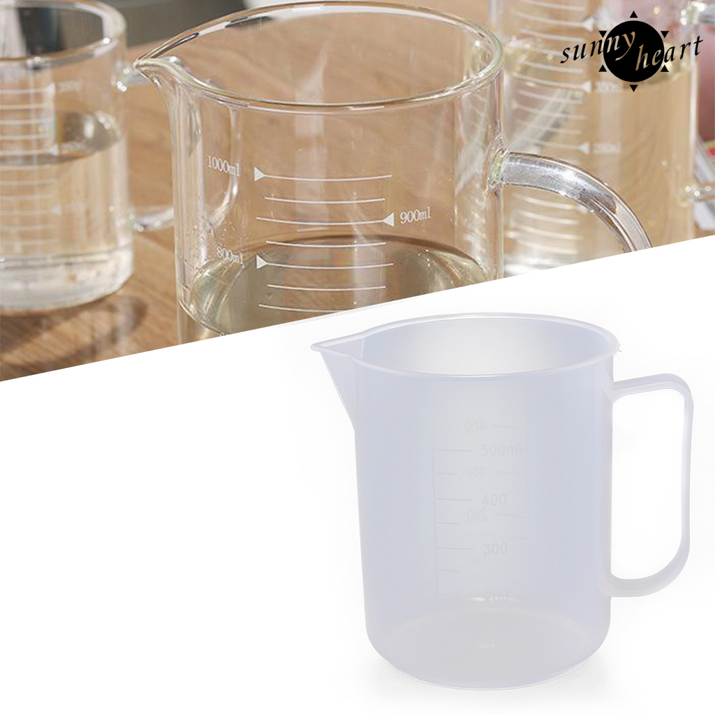 sunnyheart Measuring Cup Eco-friendly Heat Resistant Plastic Graduated Measuring Mug