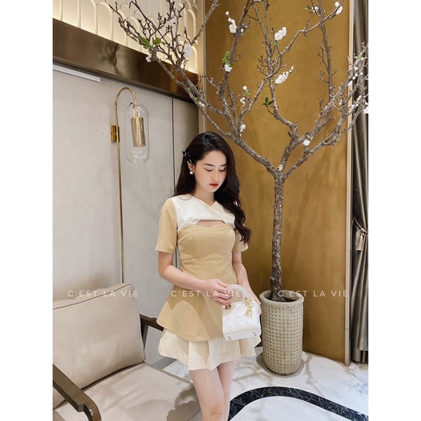 Áo cổ xoắn thiết kế C'est la vie | BigBuy360 - bigbuy360.vn