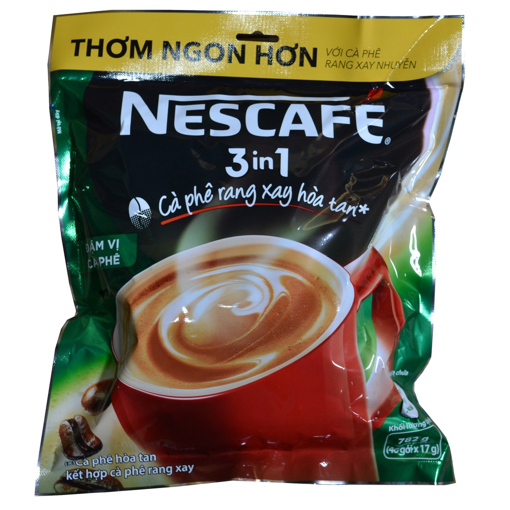 Nescafe 3in1 Đậm vị cà phê bịch Combo 2 túi x 46 gói  x 17g