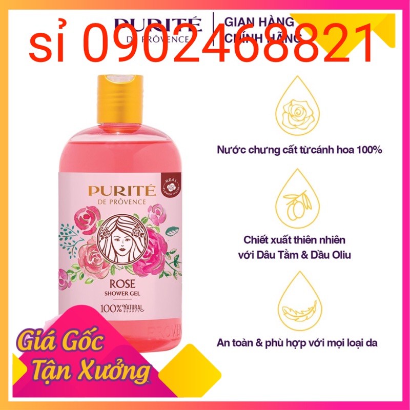 (MUA 1 TẶNG 1) GIÁ RẺ NHẤT - SỮA TẮM PURITE 500ML TẶNG KÈM 1 CHAI SỮA TẮM DU LỊCH