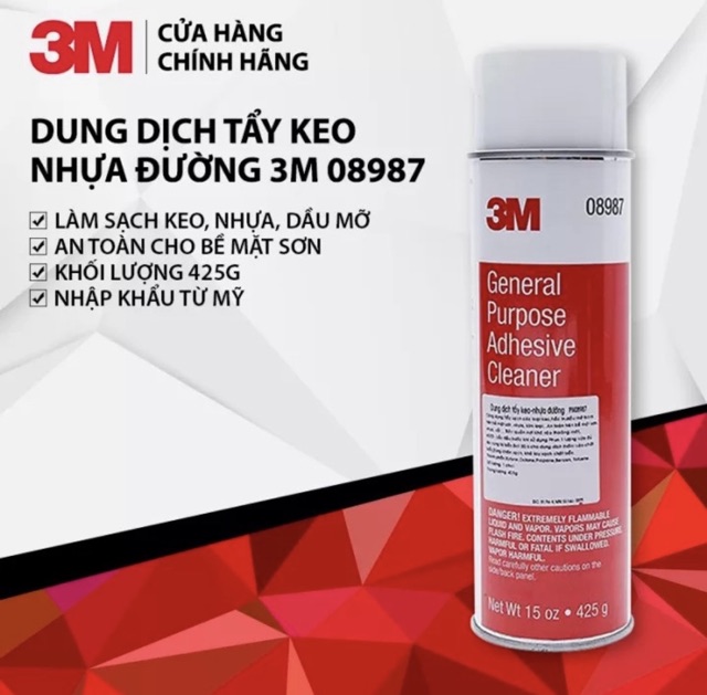 Tẩy keo, tẩy nhựa đường 3M PN08987 General Purpose Adhesive Cleaner